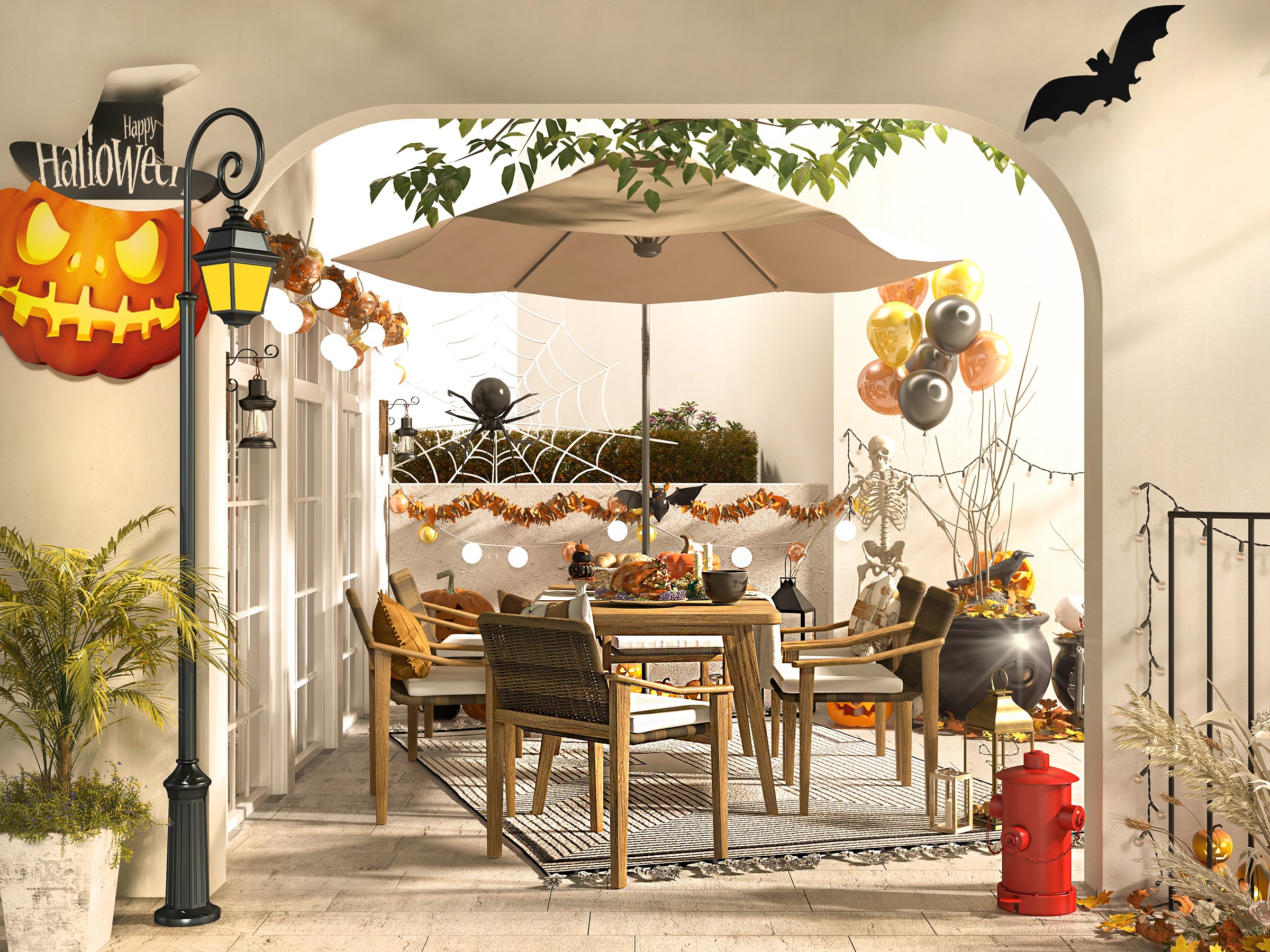 Hold a Lively Halloween Party Outdoors