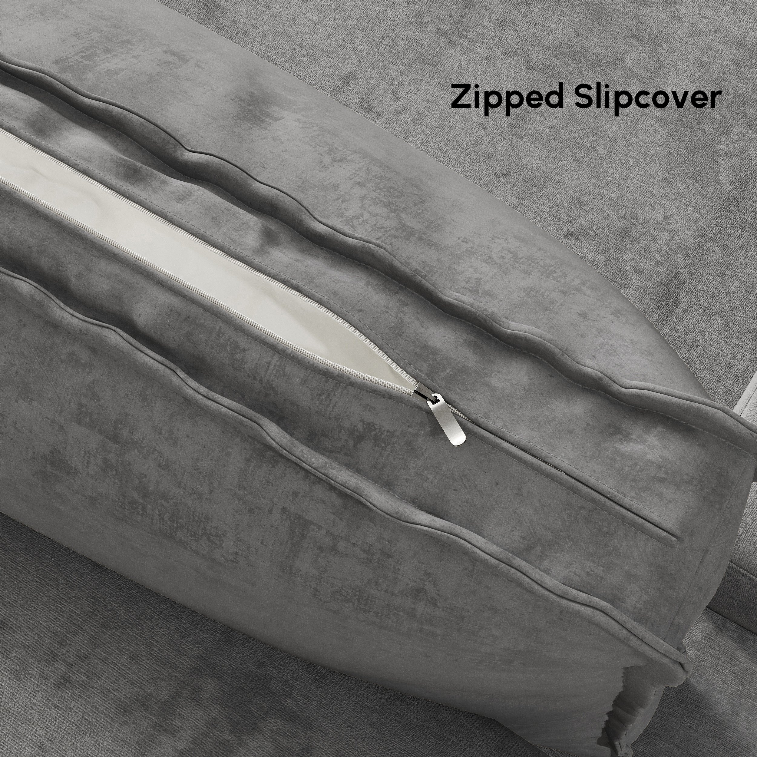 79" Linen Convertible Futon Sofa Bed 3-Seater selling image