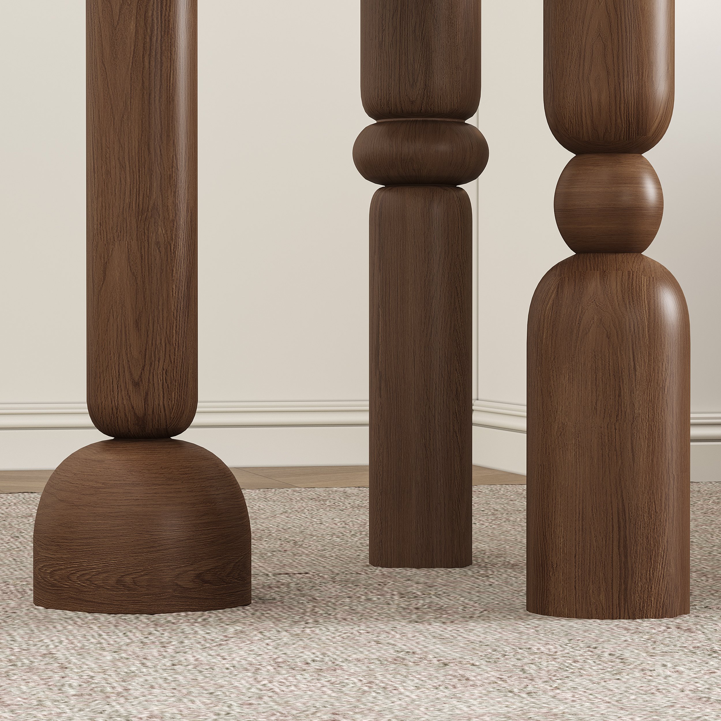 20" Round Travertine Top Solid Wood Side Table selling image