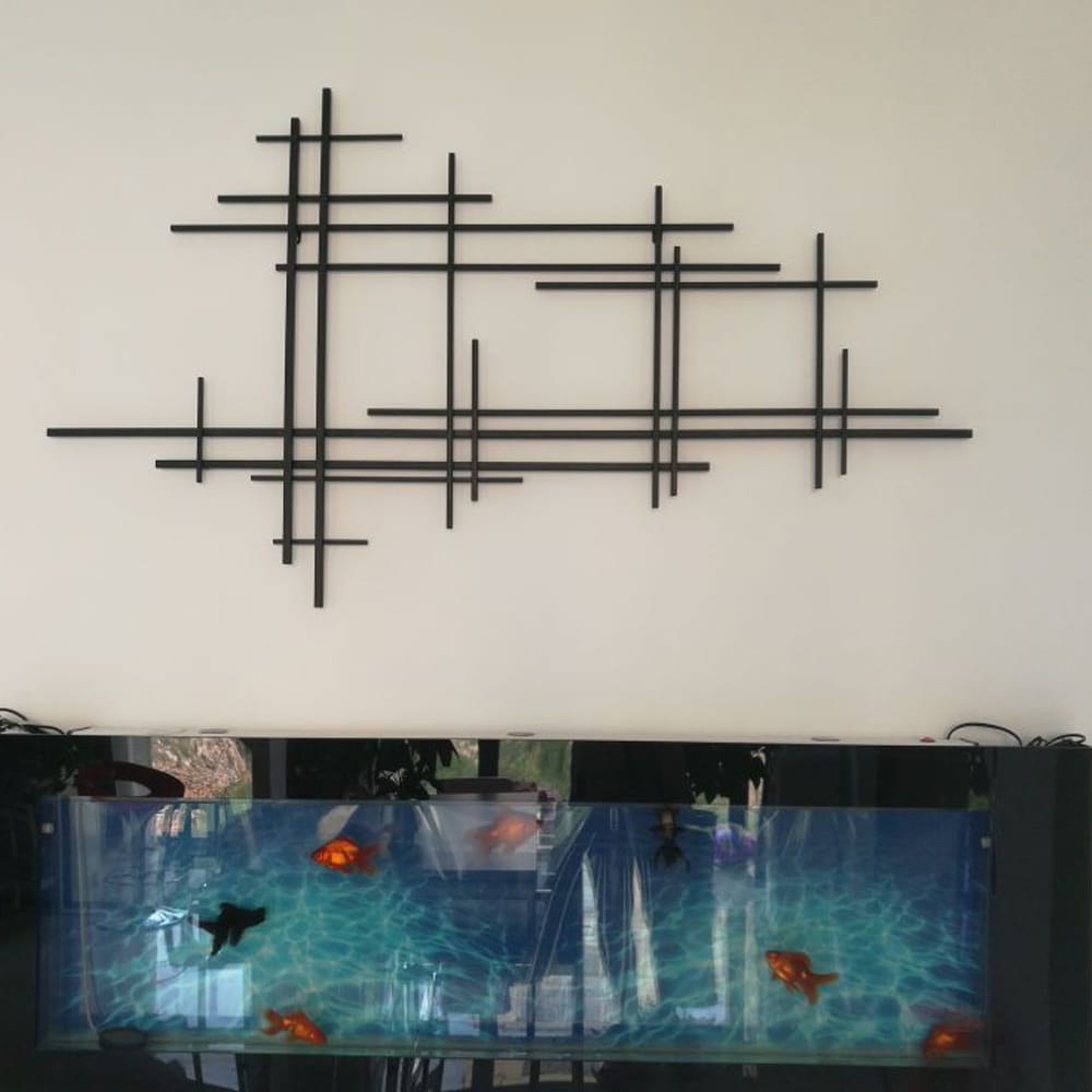 Déco Murale Café Métal Noir - 3 Pièces Minimalistes - Salon, Bureau, Chambre
