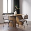 Table à manger ovale en bois de noyer Tintica de 59 pouces, 4 places