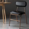 Modern Black Faux Leather Upholstered Dining Chair, 2 Pieces