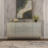 1600 mm Contemporary 9-Drawer Champagne Bedroom Dresser for Storage in Gold