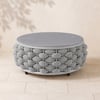 Grey woven sintered stone garden table Cocaro with storage