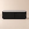 Black Shoe Storage Bench with Cushion