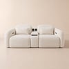 Canapé inclinable électrique bi-moteur en chenille 2 places de 259 cm avec console centrale multifonctionnelle