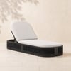 Costra Outdoor Aluminium & Rope Weave Reclining Chaise Lounge in Black