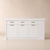 Kitchen Island with Generous Storage in White, 1800 mm