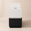 Narrow Side Table with Sintered Stone Top, USB Port and Storage, 900 mm