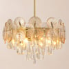 Glam 9-Light Crystal 5 Tiered Chandelier Gold Pendant Lights for Living Room