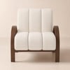Boucle Ash Wood Accent Chair