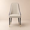 Diamic Blue Faux Leather Dining Chairs with Upholstered, 2 Pieces