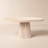Japandi Extendable Dining Table 100 - 140 cm Whitewash 6-Seater Oval&Round Table