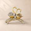 360mm Gold Modern Simulation Couple Swan Sculpture Art Ornament Home Table Statue Decor