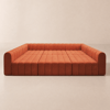 3023 mm 6-Piece Velvet Channel Tufted Upholstered Modular Sectional Sofa