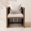 Wevara 2 Pieces Modern Aluminium & Ropes Outdoor Patio Dining Chair Set