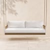 Ropipe Outdoor Aluminum & Rope Weave 2-Seater Swing Sofa in White