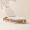Costra Outdoor Aluminum & Rope Weave Reclining Chaise Lounge in Ivory