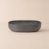 590mm Grey Oval Ceramic Bathroom Basin – Matte Glazed Vessel Basin