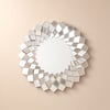 24" Diamond-Shaped Wall Mirror, Silver Round Decorative Mirror