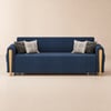 82-Zoll-Drei-Sitzer-Schlafsofa, ausziehbar, aus Leinen