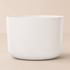 41" Japanese Modern Round  Freestanding Stone Soaking Bathtub White