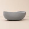 63" Industrial Oval Freestanding Cement Soaking Bathtub Gray