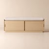 Wooden Shoe Storage Bench with Cushion