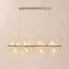 Mid Century Modern 12-Light Crystal Firework Sputnik Kitchen Island Lighting in Chrome