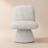45,7 cm Bouclé-Polsterstuhl mit Drehfunktion und Slipper-Akzent