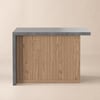 Modern 50" Wood Kitchen Island with Storage, Natural & Gray