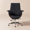 Modern Black PU Leather Upholstered High Back Office Chair