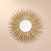 33.7" Luxury Creative Gold Sunburst Large Metal Wall Mirror Decor Art for Living Room