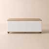 Ausziehbarer Couchtisch mit Lift-Top, Schubladen und Schrank, 120 cm