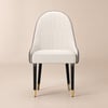 Darg White & Gray PU Leather Dining Chair with Upholstered, 2 Pieces