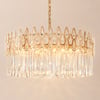 Lustre en cristal Ketose Modern Gold à 9 lumières avec chaîne ajustable