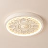 Lámpara de techo LED empotrada francesa elegante de resina blanca tallada en 3D