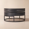 Moderner runder drehbarer Couchtisch mit Stauraum, 80 cm