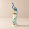 70 cm Luxury Resin Peacock Statue with Crystal Accents – Elegant Home Decor Sculpture