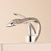 Waterfall Bathroom Sink Faucet in Chrome Single Handle Solid Brass