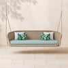 Traditional Wide Outdoor Woven Rope Swing Sofa Hanging Chair with Cushion