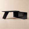 Modern 71" L-Shaped Black Executive Desk with Left Hand Return