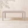 Wevara 78" Sand-Finished Aluminium Slatted Outdoor Dining Table in Sand