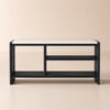 1010mm Wood Shoe Storage Entryway Bench Leather Upholstered