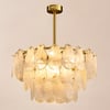 Modern 6-Light Tiered Cloud Glass Chandelier Adjustable Hanging Rod