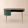 Bureau Incurvé Moderne avec Etagère et Rangement
