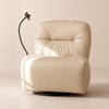 Genuine Leather Power Swivel Rocker Recliner Accent Chair with Phone Holder
