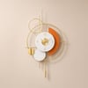 Modern 3D Round Wall Clock Decor Gold Pendulum Geometric Mute Metal Home Clock Art