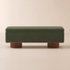 Teddy Fabric Fluffy Faux Fur Flip Top Wood Storage Entryway Bench