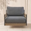 Ropipe Outdoor Aluminium & Rope Weave 1-Seater Swing Sofa in Dark Grey